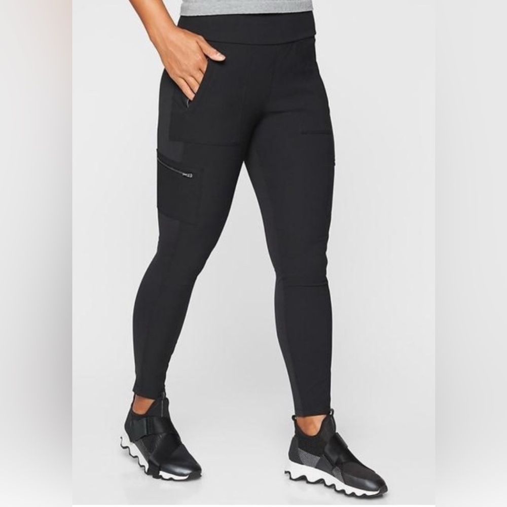 Athleta Headlands Hybrid Cargo Pants, Black, 4P